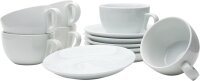 WAS Cappuccino Tassen Set mit Untertassen 280 ml,...