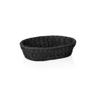 Korb Weaver Pro Tischkörbe, 28 x 16 x 8 cm, oval, schwarz, Polypropylen, BPA frei