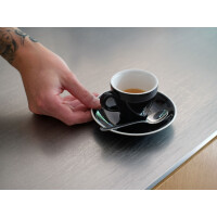 WAS Espresso Untertasse für 4998009, Ø12,5 cm, schwarz, Porzellan, 6 Stück, Italia Black Serie