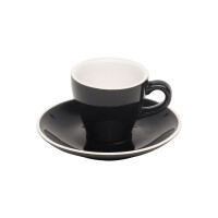 WAS Espresso Untertasse für 4998009, Ø12,5 cm, schwarz, Porzellan, 6 Stück, Italia Black Serie