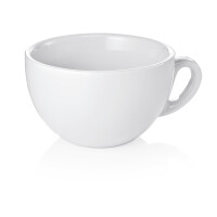 WAS Cappuccino Tasse 280 ml, weiß, Porzellan, 6 Stück, Italia Serie