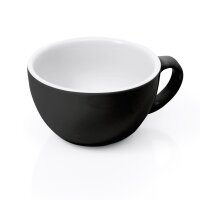 WAS Cappuccino Tasse 200 ml, schwarz, Porzellan, Italia...