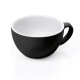 WAS Cappuccino Tasse 200 ml, schwarz, Porzellan, Italia Black Serie