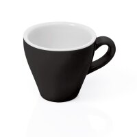 WAS Espresso Tasse 90 ml, schwarz, Porzellan, Italia...