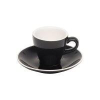 WAS Espresso Tasse 90 ml, schwarz, Porzellan, Italia Black Serie