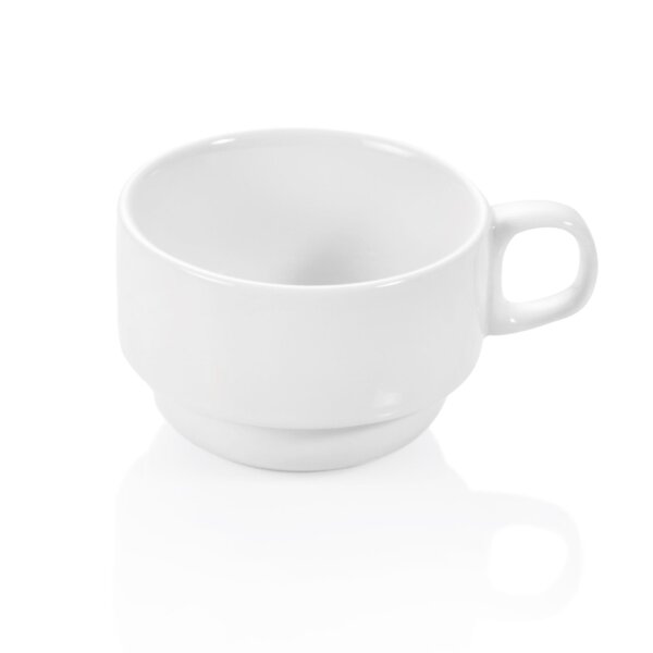 WAS Tasse 180 ml, weiß, Porzellan, Hamburg System Serie