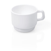 WAS Tasse 180 ml, weiß, Opalglas, 6 Stück, Uni Serie