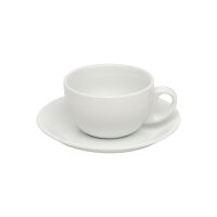 WAS Milchkaffee Tasse 350 ml, weiß, Porzellan, Italia Serie