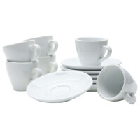 WAS Espresso Untertasse für 4999009, Ø12,5 cm, weiß, Porzellan, 6 Stück, Italia Serie