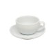 WAS Cappuccino Untertasse für 4999020 & 4999028, Ø 15,5 cm, weiß, Porzellan, Italia Serie