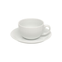 WAS Milchkaffee Untertasse für 4999035, Ø17 cm, weiß, Porzellan, 6 Stück, Italia Serie