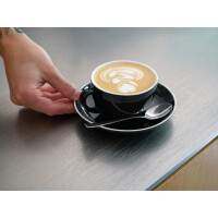 WAS Cappuccino Untertasse für 4998020, Ø15,5 cm, schwarz, Porzellan, 6 Stück, Italia Black Serie