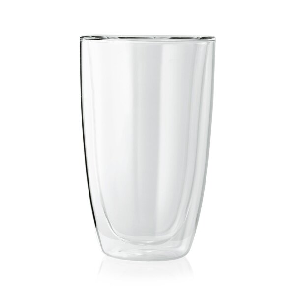 WAS Caffé Latte Tasse, 360 ml, Borosilikatglas, Lounge Serie