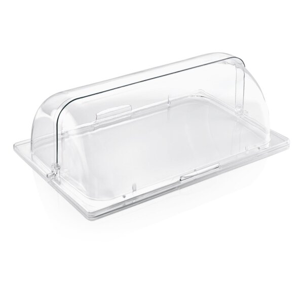 WAS Abdeckhaube mit Roll Top Deckel, GN 1/1, transparent, Polycarbonat, Cover 99 Serie