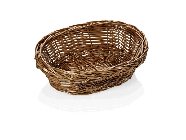 WAS Buffetkorb oval 24 x 17 x 7 cm, Vollweide, Basket 3136 Serie