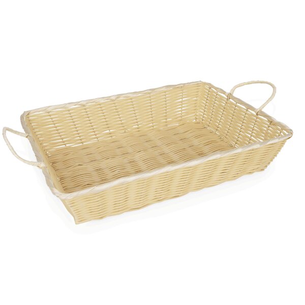 WAS Buffetkorb eckig, 51 x 36 cm, Polypropylen, Basket 3140 Serie