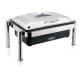 WAS Elektro Chafing Dish mit digitalem Display, GN 1/1, schwarz, Edelstahl/Polypropylen