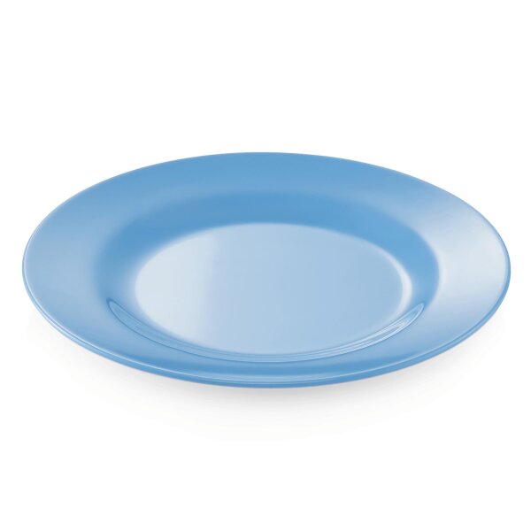 WAS Teller flach Ø 20 cm, blau, Melamin, Melamine Serie