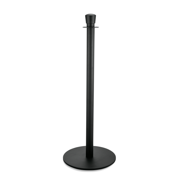 WAS Abgrenzungspfosten Zylinder, 95 cm, schwarz, Chromnickelstahl, Classic Serie