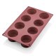 WAS Backform, 8 Formen, Ramekin Ø 6 x 3,5 cm, rot, Silikon, Cake Pan 31 red Serie