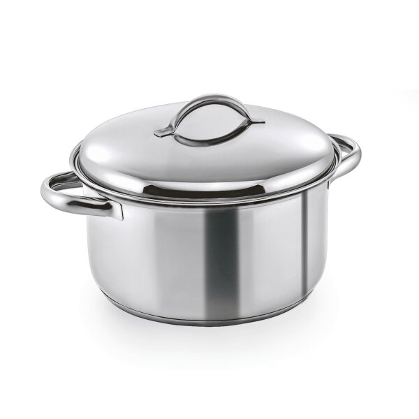 WAS Fleischtopf mit Deckel Ø 20 cm, 3,5 L, Chromnickelstahl, Cookware 19 Serie