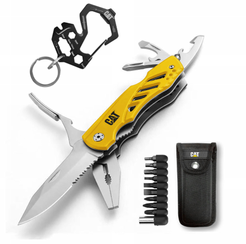 CAT Multitool BOX 2er Set mit 11 in 1 Multitool mit Gürteltasche und Universalwerkzeug