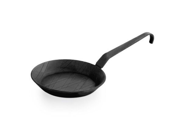 WAS Brat-/Servierpfanne mit Hakenstiel Ø 28 cm, schwarz, Eisen, Iron Pan 22 Serie