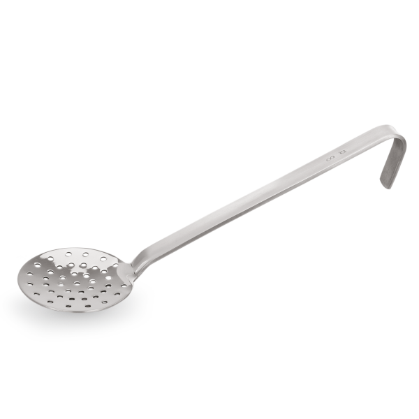 WAS Schaumlöffel mit kurzem Stil, Ø 10 cm, 21 cm, Perforation Ø 4 mm, Chromnickelstahl, Kitchen Tool 2085 Serie