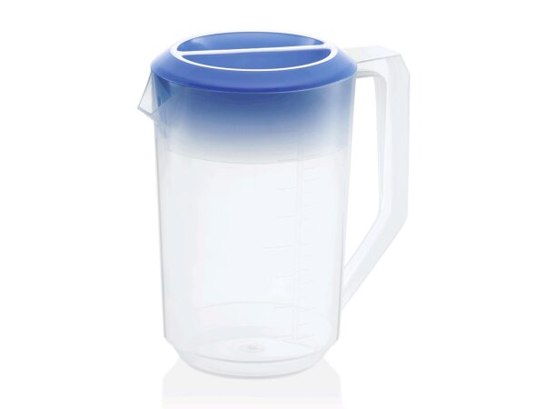 WAS Messbecher mit blauem Deckel, 1,8 L, Polycarbonat