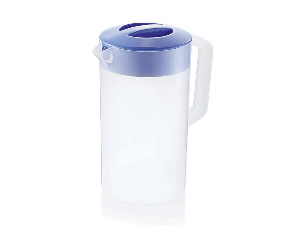 WAS Messbecher mit blauem Deckel, 2,5 L, Polycarbonat