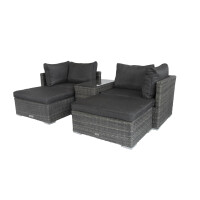 Gartenlounge Set »Samoa« grau, Polyrattan,...