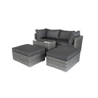 Gartenlounge Set »Samoa« grau, Polyrattan, für 4 Personen von bellavista - Home&Garden