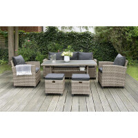 Dininglounge Set »Madeira II« grau, Polyrattan, für 7 Personen von bellavista - Home&Garden