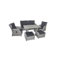 Dininglounge Set &raquo;Canelli&laquo; grau,...