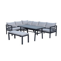 Gartenlounge Set »San Menaio« grau, Aluminium, für 8 Personen von bellavista - Home&Garden