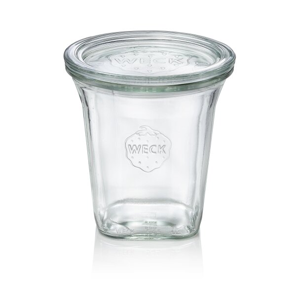 Weck Quadroglas Weck, 545 ml, Glas, 6 Stück, Quadro Serie