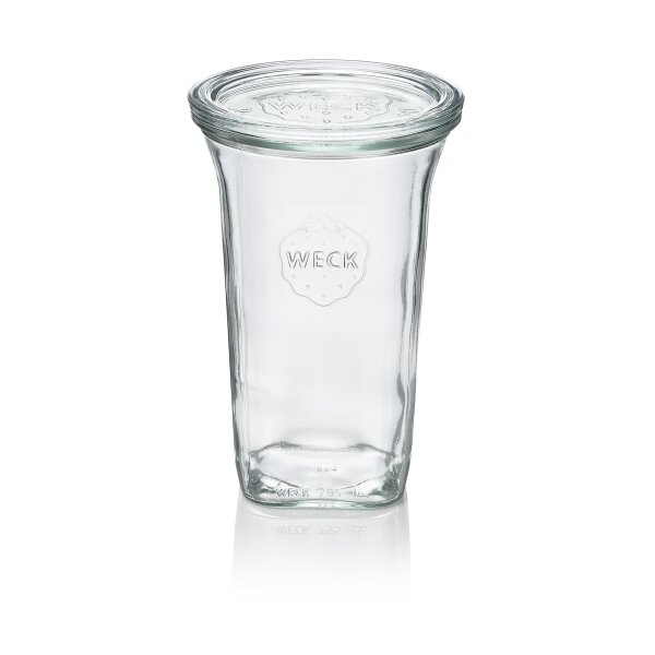 Weck Quadroglas 795 ml, Glas, 6 Stück, Quadro Serie