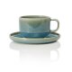 ROCKZZERO Cappuccino Tasse mit Untertasse Set 275 ml, grün, Steinzeug, 6 Stück, One Myrtle Green Serie