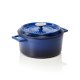 LAVA Bräter Lava rund, Ø 25 cm, blau, Gusseisen emailliert, Casseroles round Serie