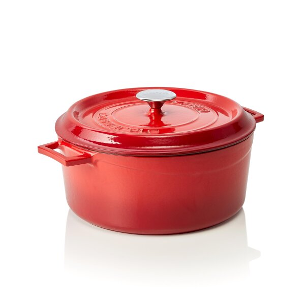 LAVA Bräter Lava rund, Ø 29 cm, rot, Gusseisen emailliert, Casseroles round Serie