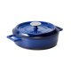 LAVA Bräter Lava rund, Ø 25 cm, blau, Gusseisen emailliert, Casseroles round Serie