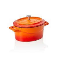 LAVA Cocotte Lava 12,5 x 10 x 6 cm, orange, Gusseisen...