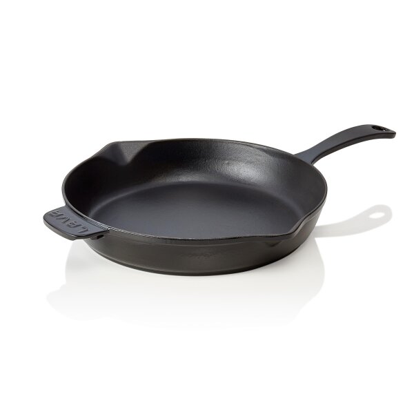 LAVA Pfanne Lava Ø 28,5 cm, schwarz, Gusseisen emailliert, Frying pans handle Serie