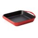 LAVA Pfanne Lava 27 x 27 x 5 cm, rot, Gusseisen emailliert, Frying pans square Serie