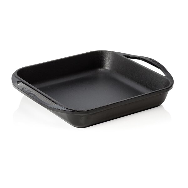 LAVA Pfanne Lava 27 x 27 x 5 cm, schwarz, Gusseisen emailliert, Frying pans square Serie