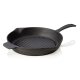 LAVA Grillpfanne Lava Ø 28 cm, schwarz, Gusseisen emailliert