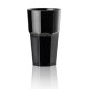 QSQUARED Longdrinkglas 300 ml, geeicht, schwarz, Polycarbonat