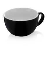 WAS Milchkaffee Tasse 350 ml Ø 11 cm, schwarz,...