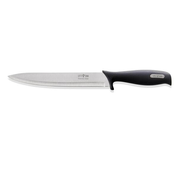 WAS Tranchiermesser 31,5 cm, Klinge 19,8 cm, Edelstahl/Polypropylen, Let´s cook Serie