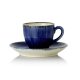 WAS Espresso Tasse mit Untertasse Set 90 ml, blau,...